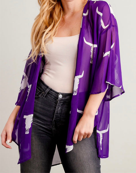 Purple bullhead kimono