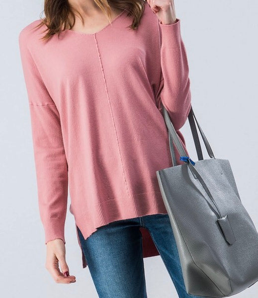 Soft high-low tunic sweater