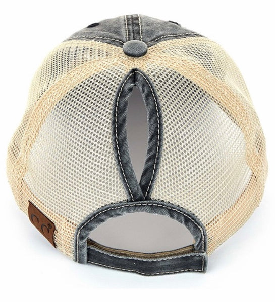 C.C. Ponytail trucker hat