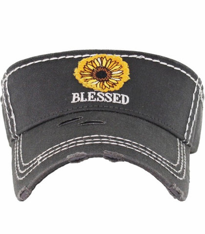 Blessed/sunflower sun visor