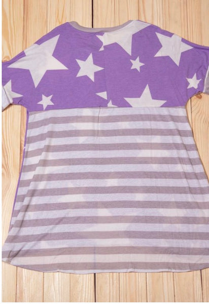 Purple Stars and Stripes top