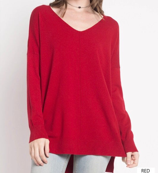Soft high-low tunic sweater