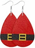 Santa belt earrings