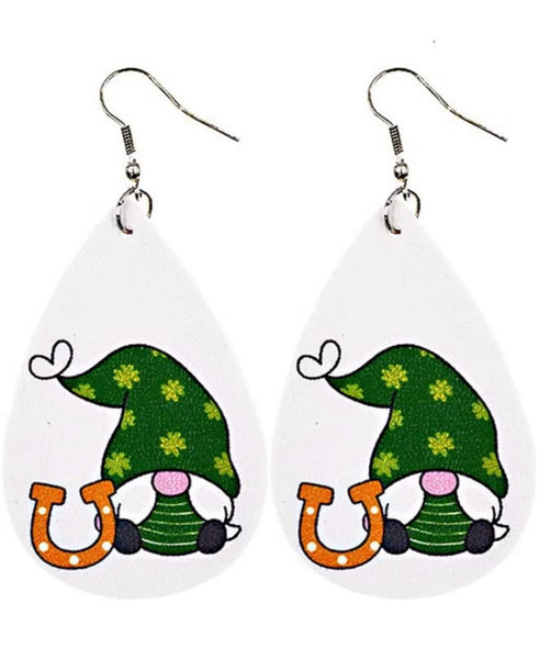 St Patrick’s Day gnome earrings