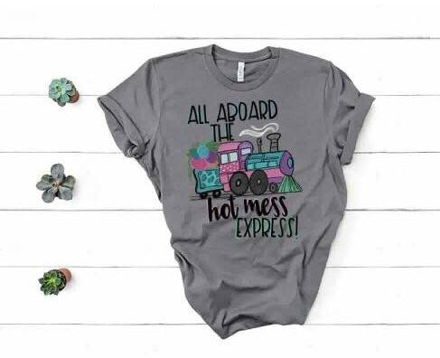 Hot mess express charcoal T-shirt