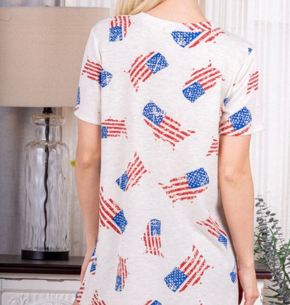 Plus American flag top