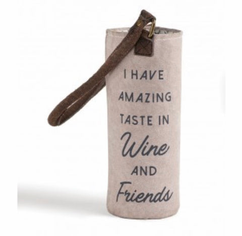 Amazing taste canvas wine bag