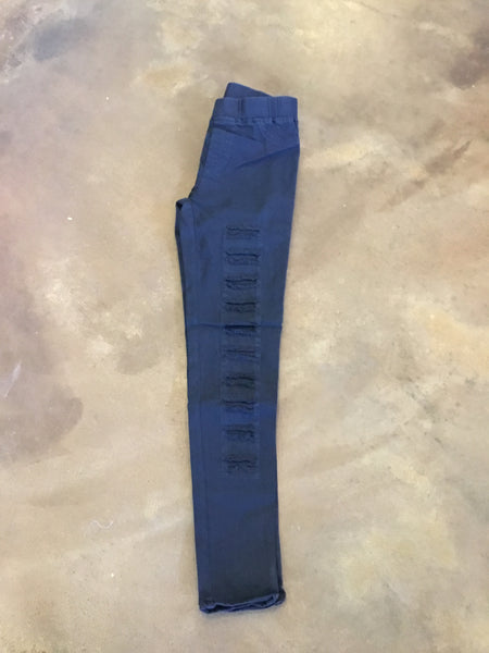 High waisted distressed jeggings