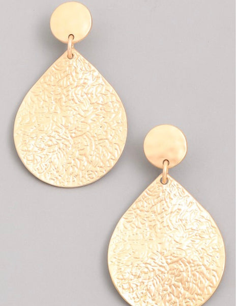Earrings oval metal
