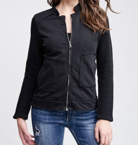 Motto knit jacket