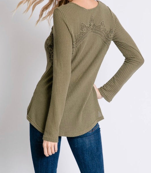 Lace Detail Henley