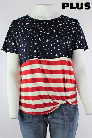 Plus American Stars & Stripes top