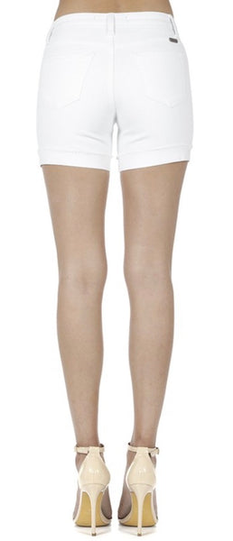 White denim shorts