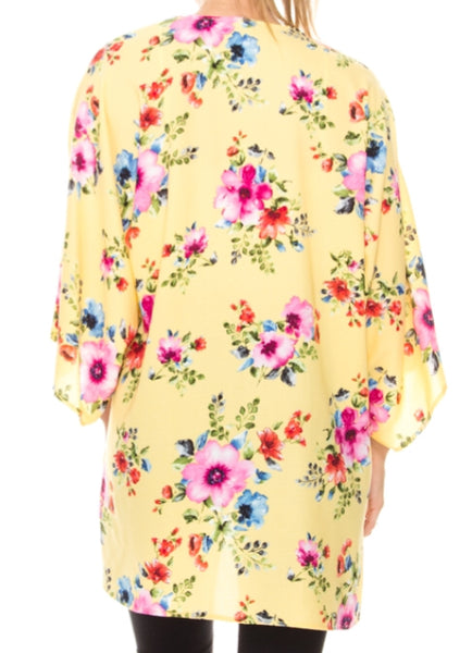 Kimono cardigan floral print