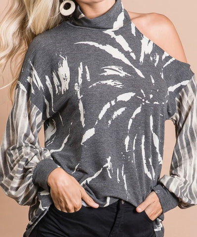 Open one shoulder top