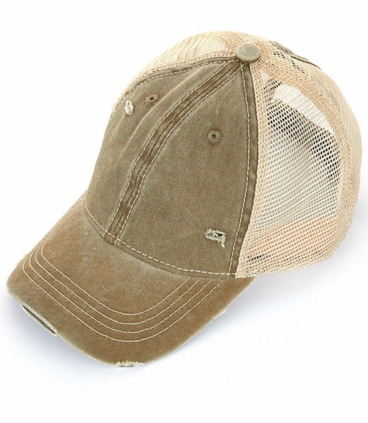 C.C. Ponytail trucker hat