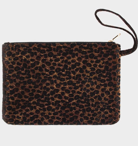 Animal print wristlet wallet