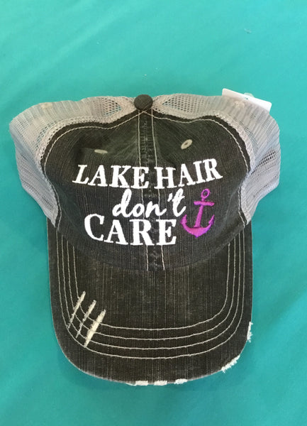 Hat, lake hair don’t care