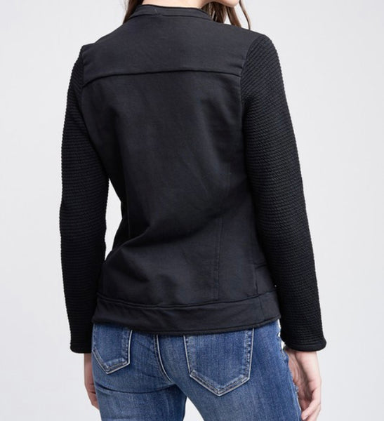 Motto knit jacket