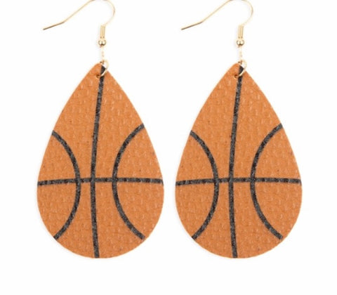 Basketball earrings