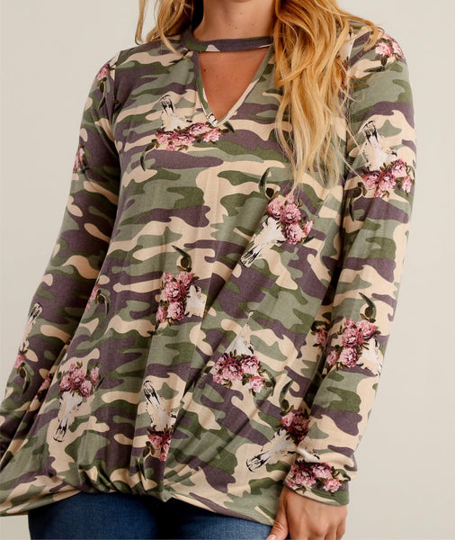 Camo bullhead keyhole top