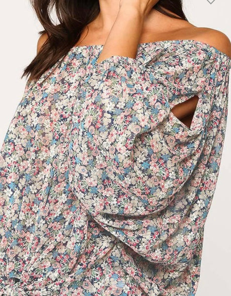 Floral off shoulder top