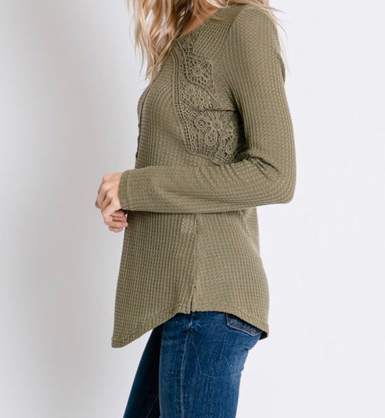 Lace Detail Henley