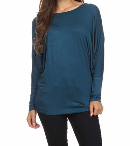 Teal dolman top