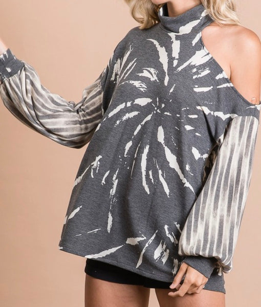 Open one shoulder top