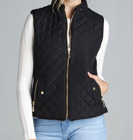 Quilted vest black