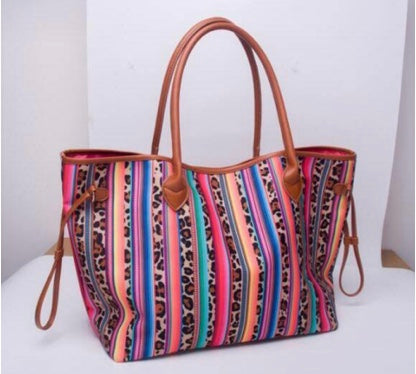 Leopard/Serape Tote