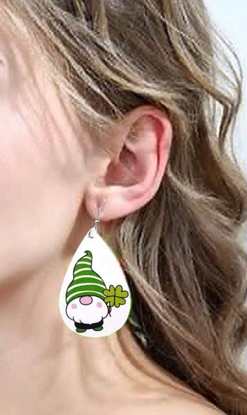 St Patrick’s Day gnome earrings