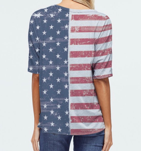 American flag choker neck top