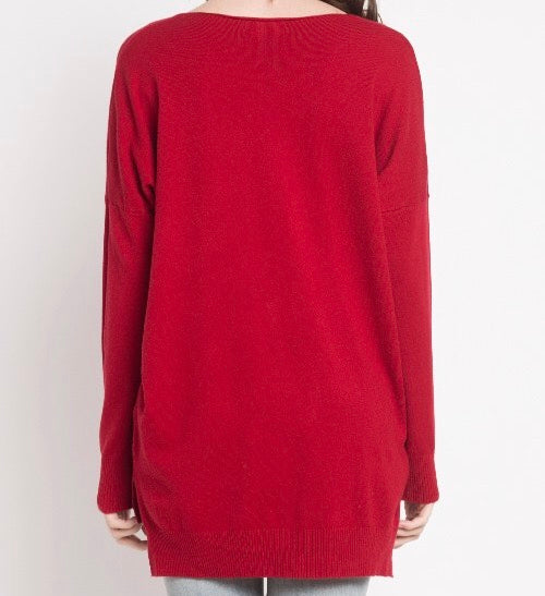 Soft high-low tunic sweater