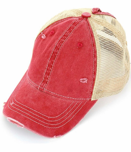C.C. Ponytail trucker hat