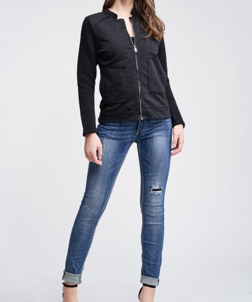 Motto knit jacket