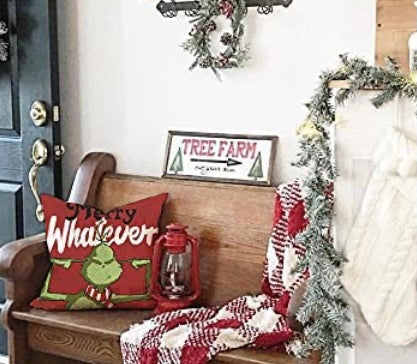 Grinch throw pillows