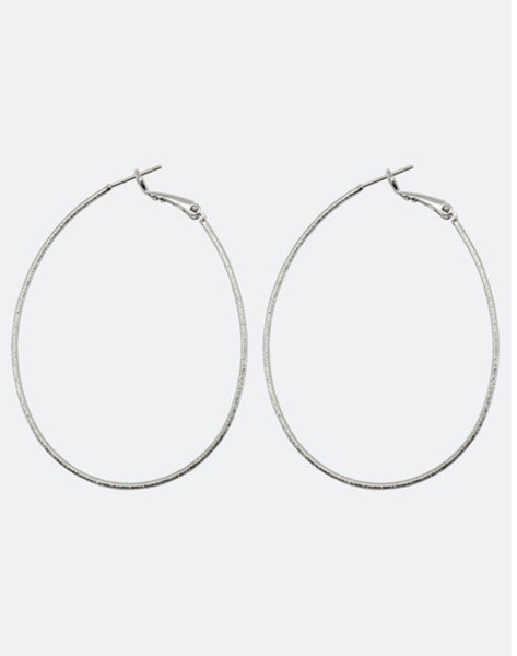 Earrings oval hoop shaped