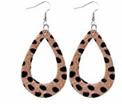 Teardrop faux leather earrings