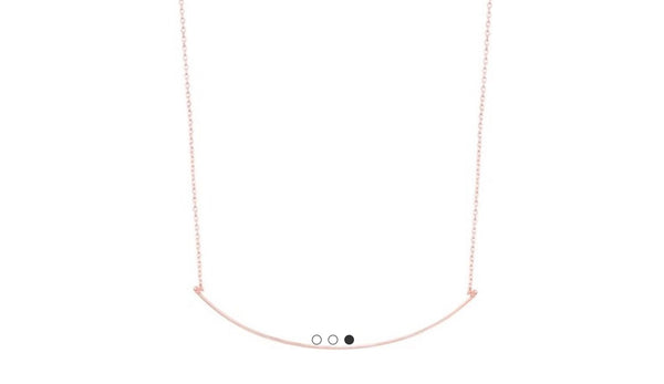Necklace curved bar