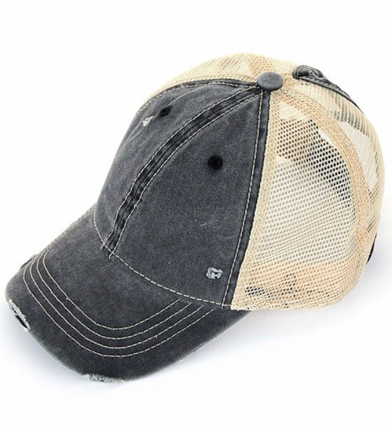 C.C. Ponytail trucker hat