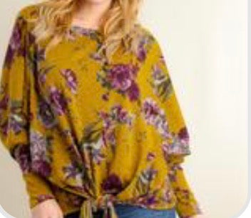 Mustard floral top