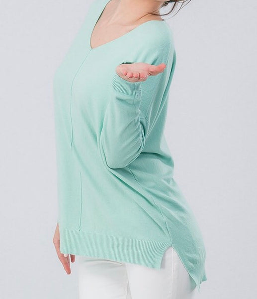 Soft high-low tunic sweater