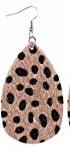 Teardrop faux leather earrings