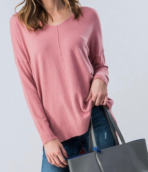 Soft high-low tunic sweater