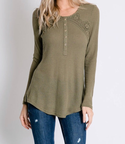 Lace Detail Henley