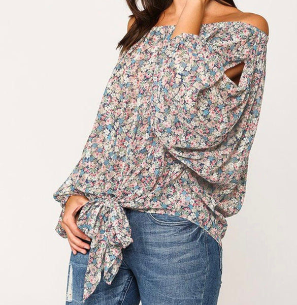 Floral off shoulder top