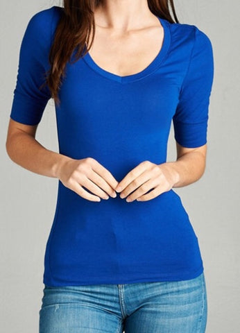 Short sleeve v neck top