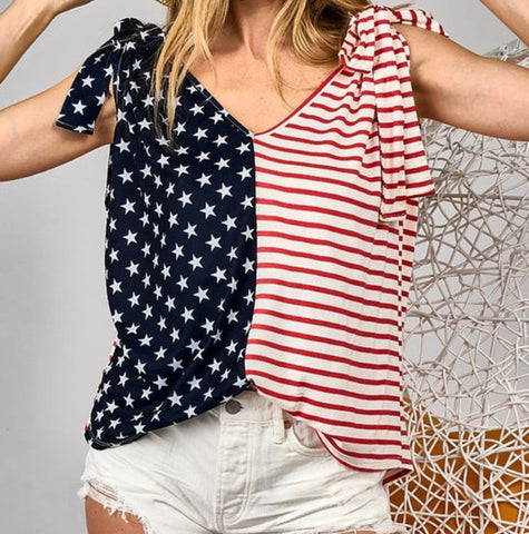 Stars and Stripes v-neck tank
