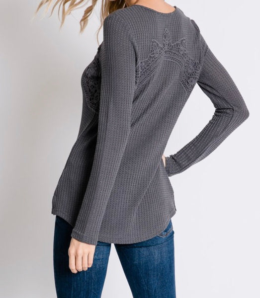 Lace Detail Henley